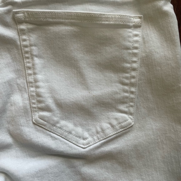 JCrew white jeans Sz 32 petite. 9inch high rise toothpick. - Picture 6 of 7